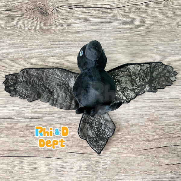 Haunted Woods Crow Plush Stuffed Animal Made to Order Rhi D Dept